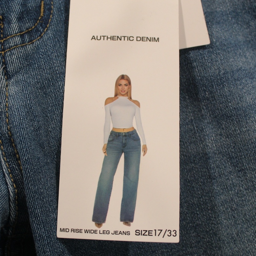 RISE Women's Jeans Size 17 Wide Leg Medium Wash Cotton Blend NEW WITH TAGS - Picture 11 of 14